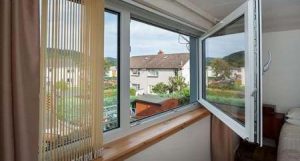 پنجره دوجداره UPVC یک طرف بازشو